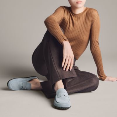 Blue - Hermès women's shoes & leather footwear | Hermès USA